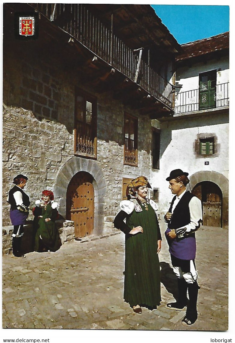 JACETANIA TIPICA.- PAREJAS DE ANSOTANOS EN TRAJE TIPICO / COUPLES OF ANSOTANOS IN TYPICAL DRESS.- HUESCA.- ( ESPAÑA). - Europe