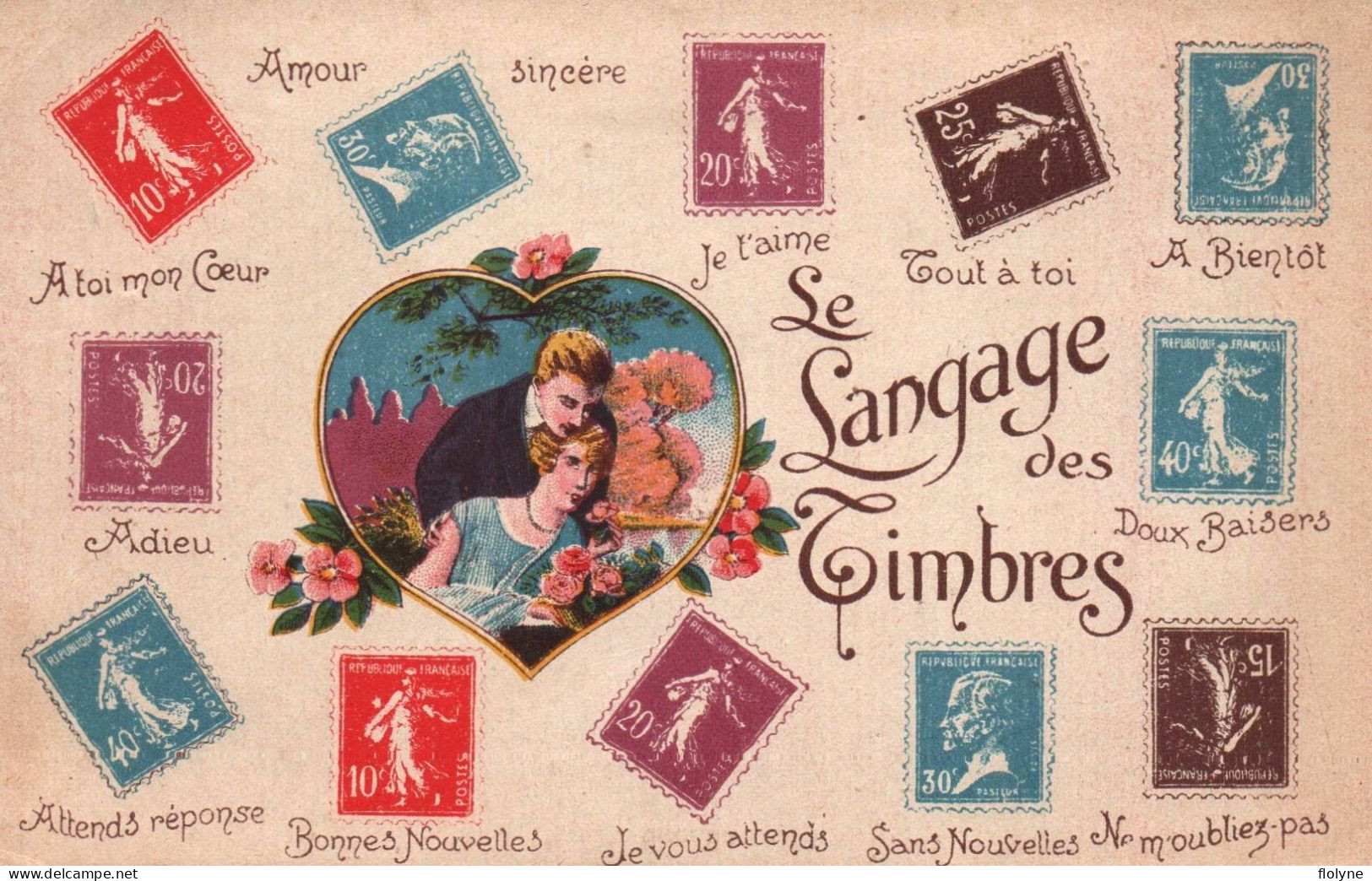 Timbre - Le Langage Des Timbres - Stamps - Postzegels (afbeeldingen)