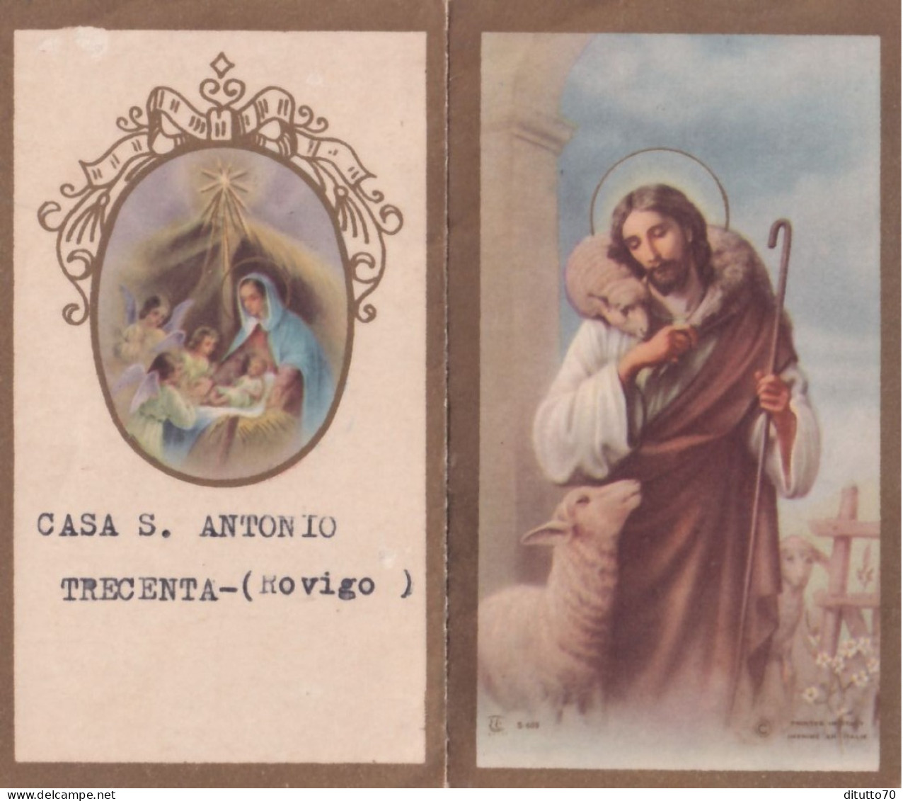 Calendarietto - Casa S.antonio - Trecenta - Rovigo - Anno  1949 - Tamaño Pequeño : 1941-60