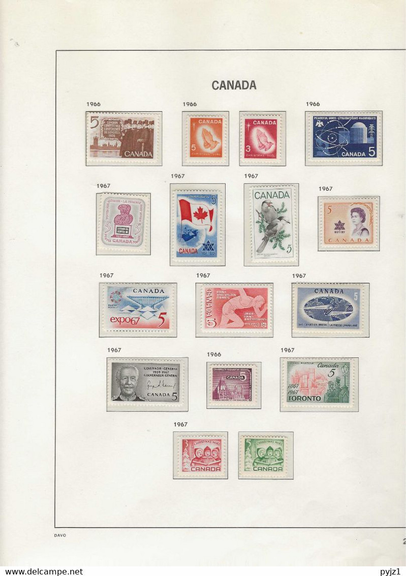 1966 MNH Canada, Selection According To Page Frm DAVO Album (25) Postfris** - Unused Stamps