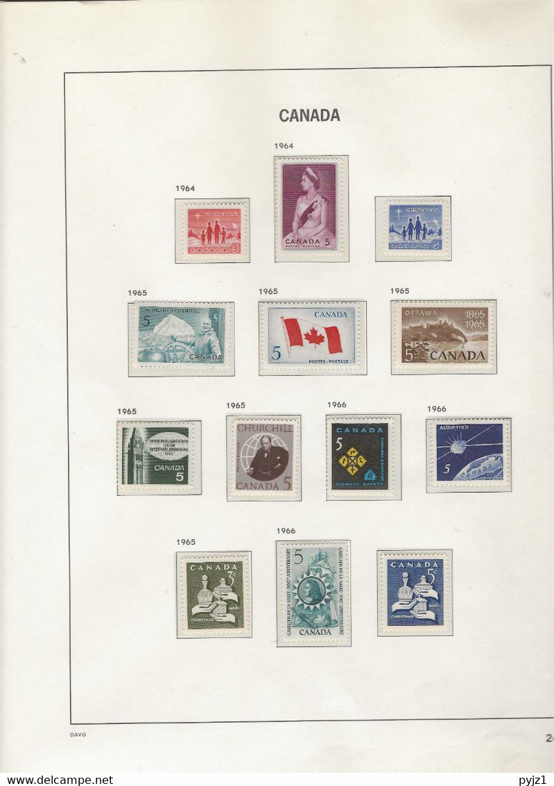 1964 MNH Canada, Selection According To Page Frm DAVO Album (24) Postfris** - Unused Stamps