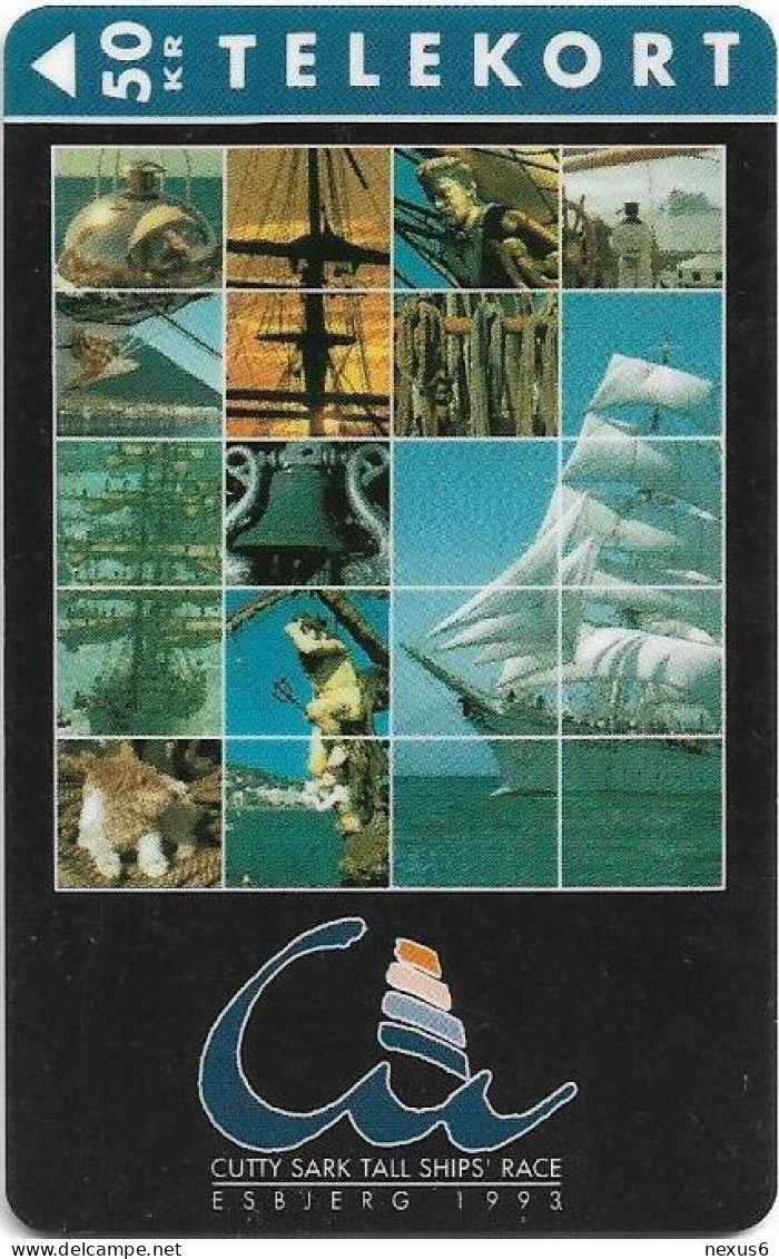 Denmark - Jydsk - Cutty Sark Tall Ships Race - TDJS016 - 06.1993, 50kr, 5.000ex, Used - Denmark