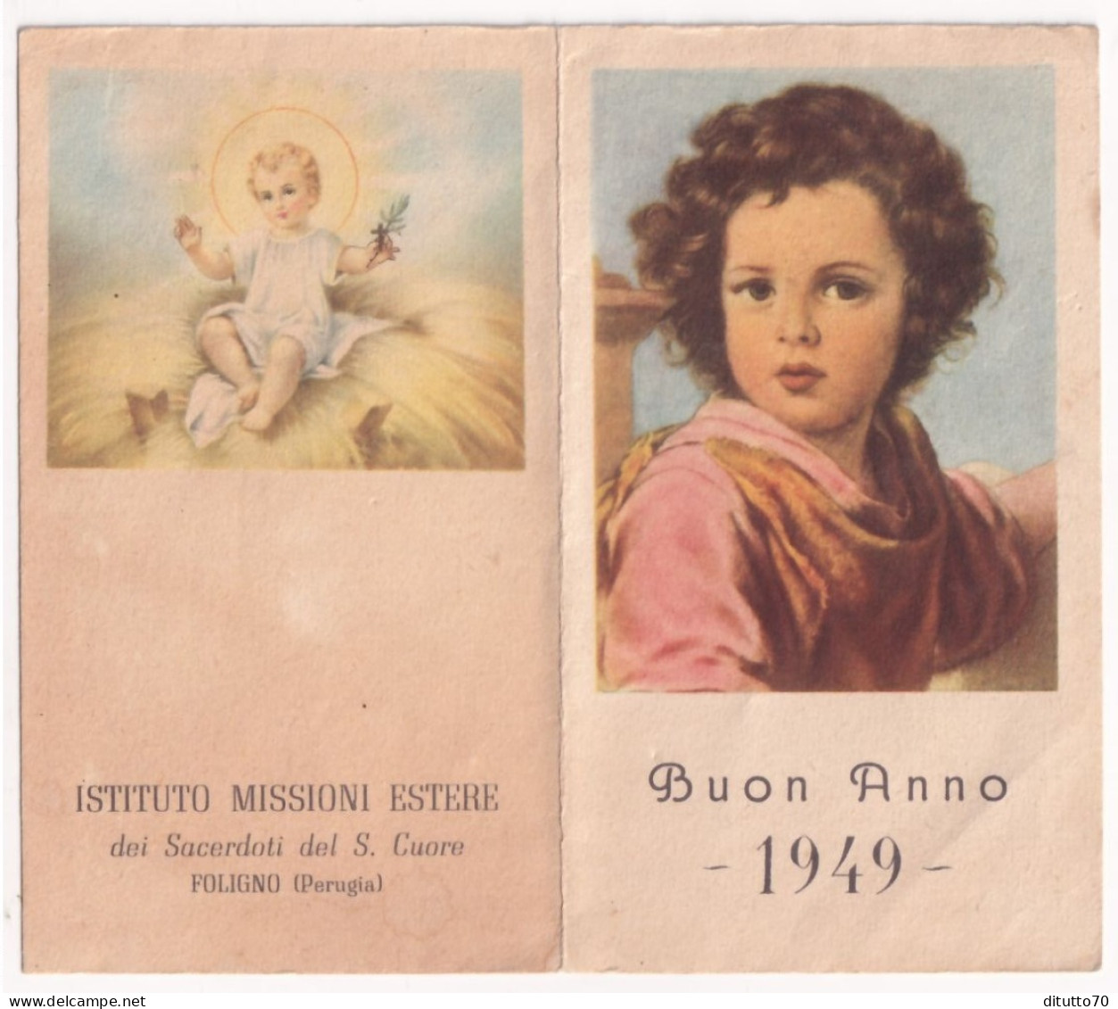 Calendarietto - Istituto Missioni Estere - Dei Sacerdoti Del S.cuore - Foligno - Perugia - Anno 1950 - Petit Format : 1941-60