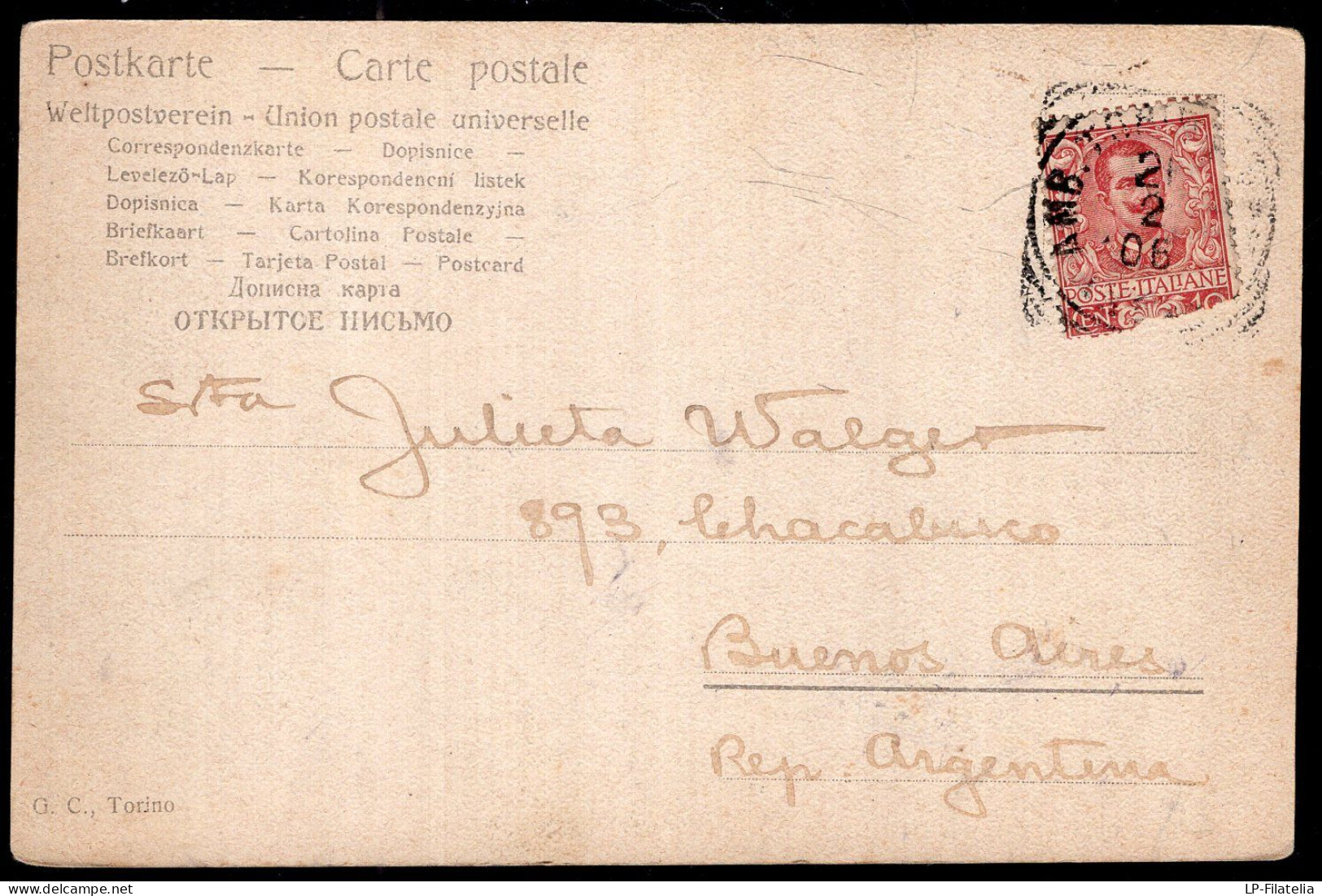 Italy - 1906 - Torino - Via Di Po E Via Della Zecca - Orte & Plätze