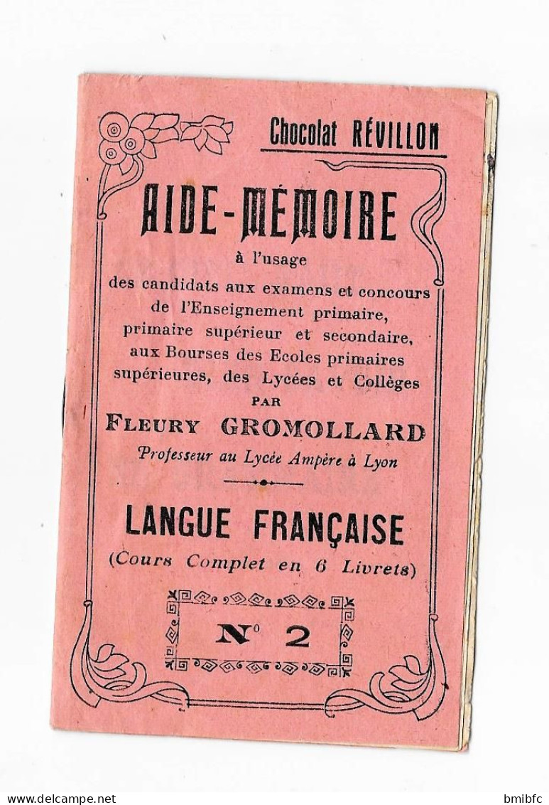 Chocolat RÉVILLON - Aide-Mémoire N° 2 à L'usage Des Candidats Aux Examens ....par Fleury GROMOLLARD Professeur à Lyon - Publicités