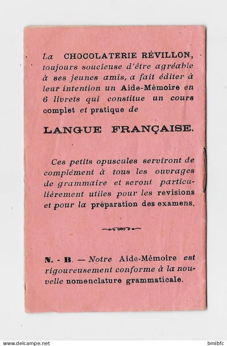 Chocolat RÉVILLON - Aide-Mémoire N° 2 à L'usage Des Candidats Aux Examens ....par Fleury GROMOLLARD Professeur à Lyon - Publicités