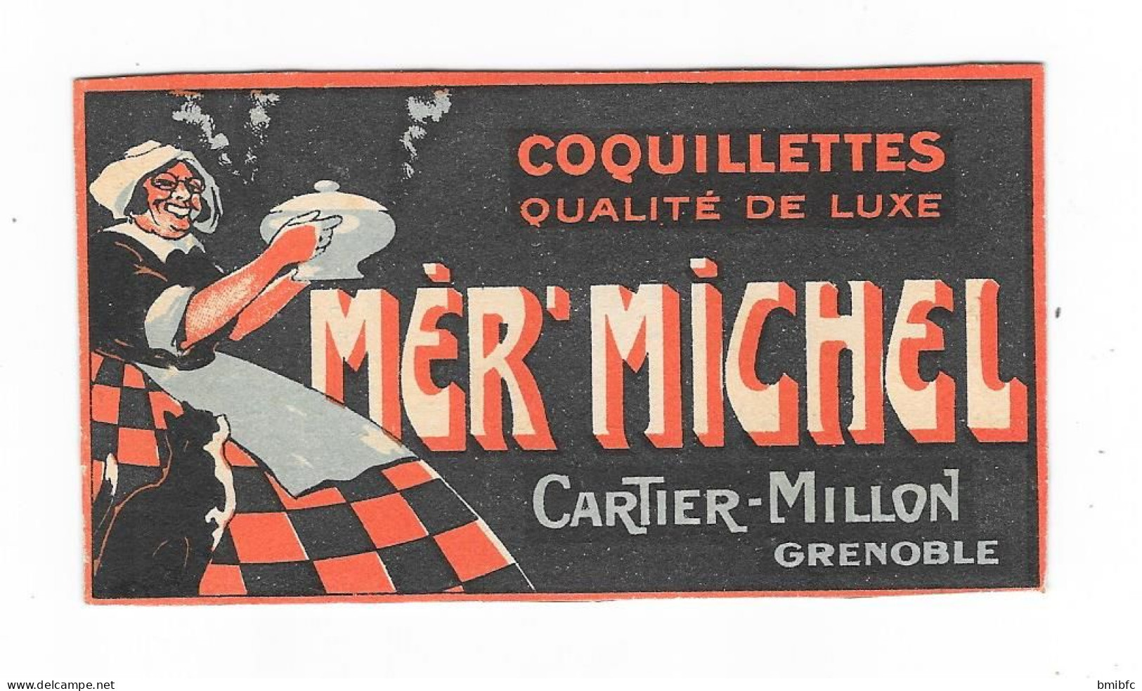 Petit Carton Publicitaire - COQUILLETTES - Qualité De Luxe - MÈRT'MICHEL - CARTIER-MILLON - GRENOBLE - Publicités