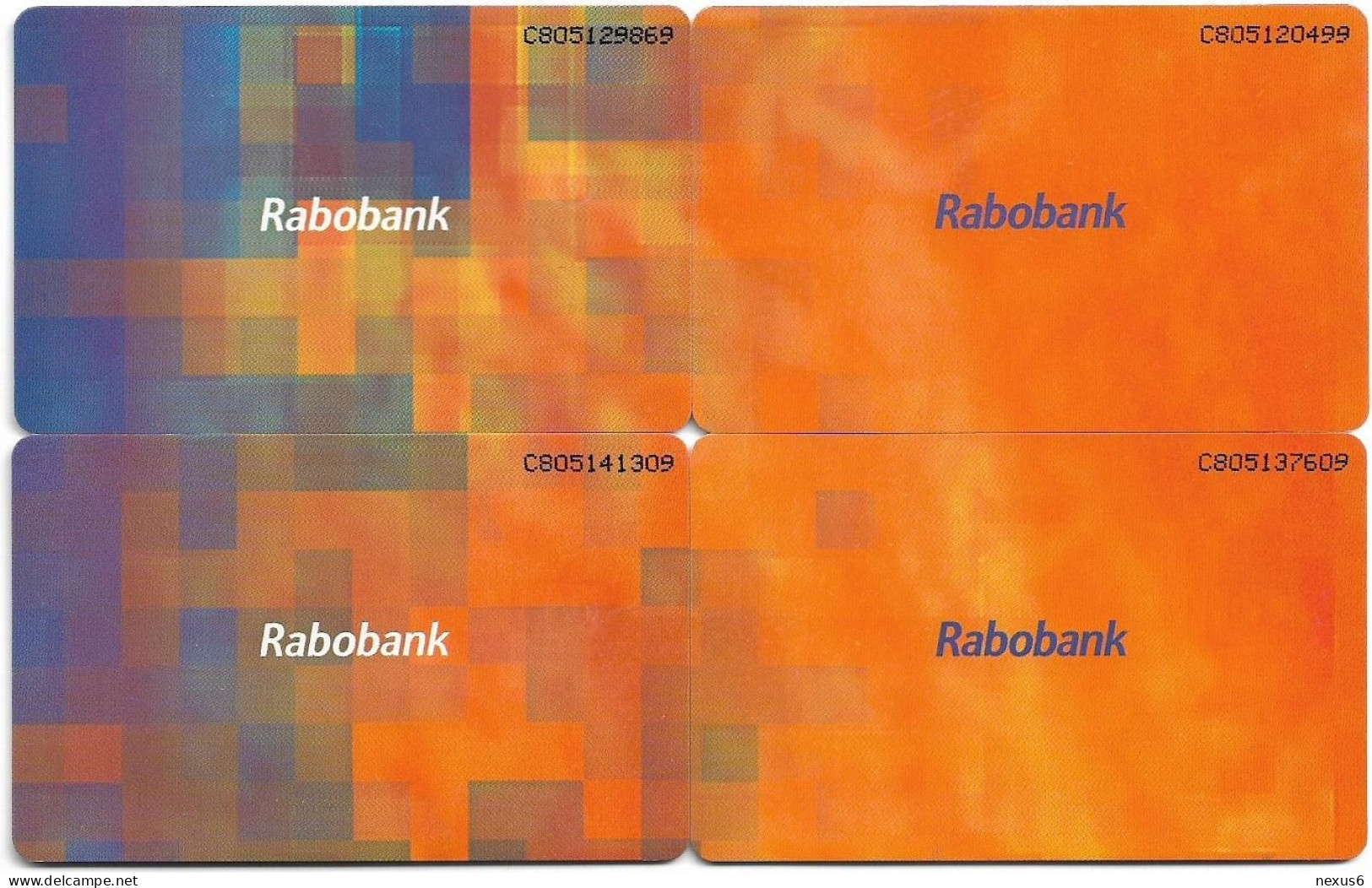 Netherlands - KPN - Chip - CRD132-A-D - Rabobank Complete Puzzle Of 4 Cards, 08.1995, 2.50ƒ, 12.275ex, Mint - Privées