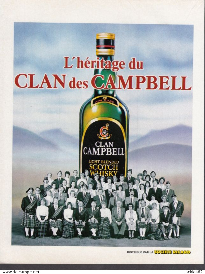 128849CL/ CLAN CAMPBELL, SCOTCH WHISKY, Page De Magazine Format 21/27,5 Cm - Publicités