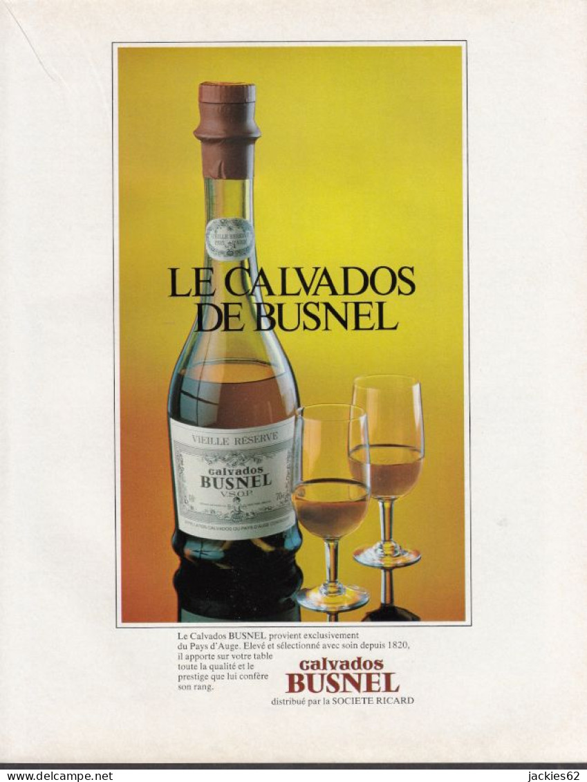 128844CL/ CALVADOS BUSNEL, Page De Magazine Format 21/27,5 Cm - Publicités