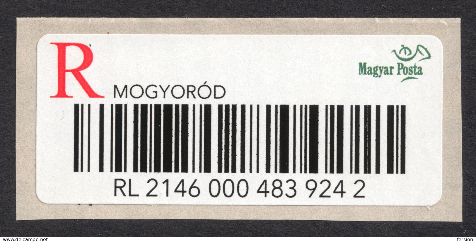 MOGYORÓD - F1 Formula RACE City - Registered Self Adhesive REGISTERED Label  Vignette / Hungary 2020 HUNGARORING - Automobile