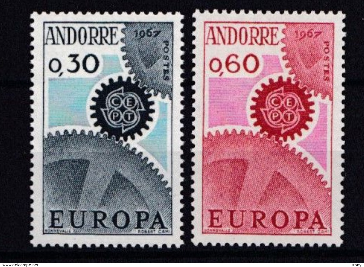 4 Timbres Neufs ** Andorre France  Français  Europa Année 1970 Et 1967 - 1967