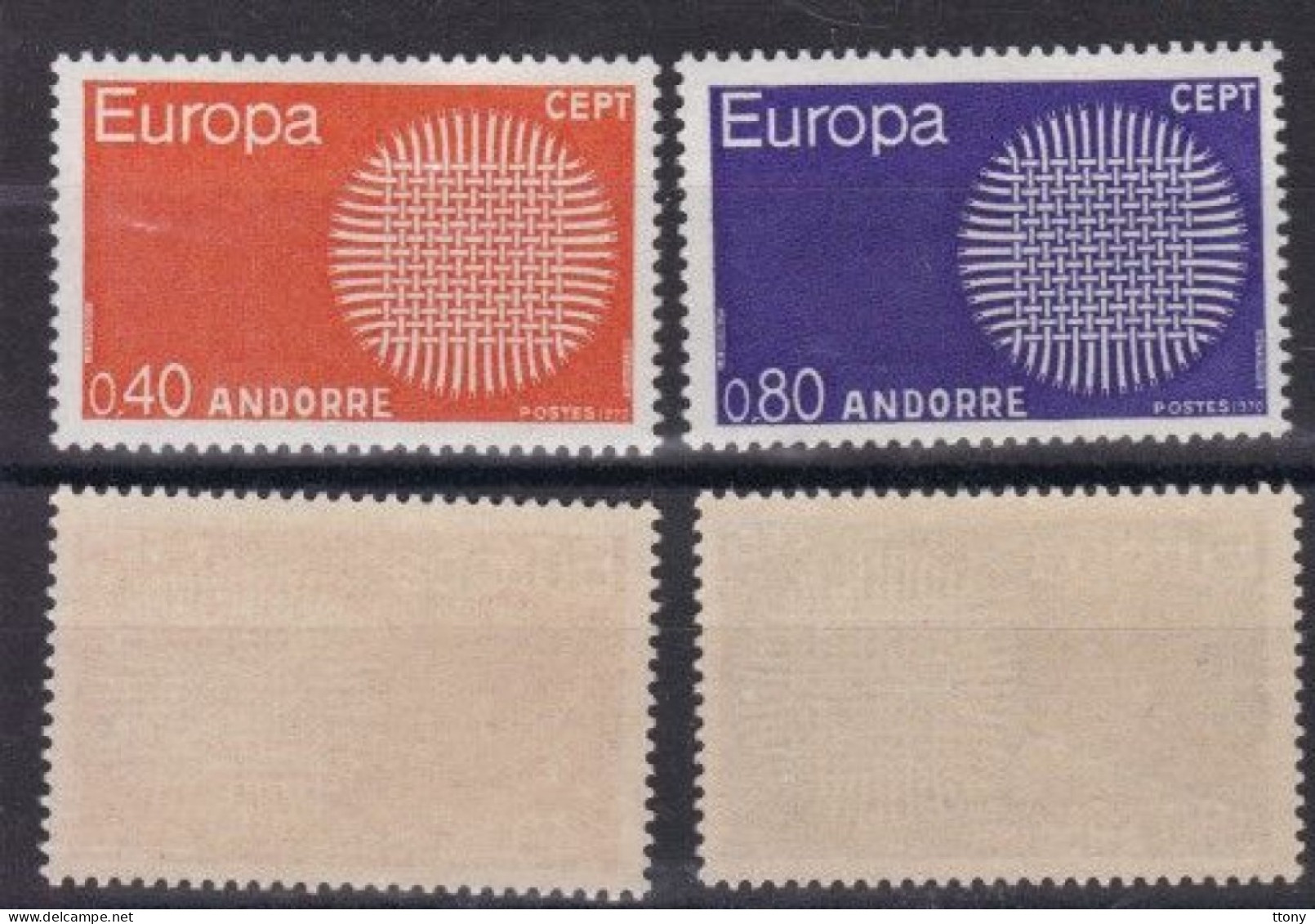 4 Timbres Neufs ** Andorre France  Français  Europa Année 1970 Et 1967 - 1967