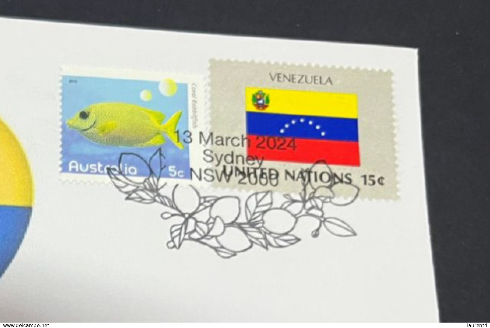 13-3-2024 (2 Y 52) COVID-19 4th Anniversary - Venezuela - 13 March 2024 (with Venezuela UN Flag Stamp) - Disease