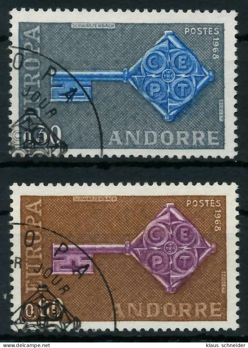 ANDORRA (FRANZ. POST) 1968 Nr 208-209 Gestempelt X9D1636 - Gebraucht