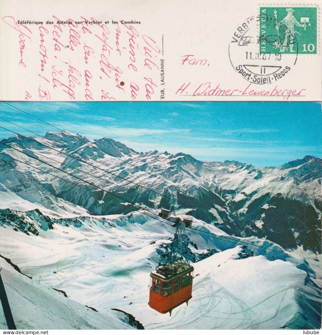 Verbier - Téléférique Des Attelas  (VERBIER-MONDZEU)      1967 - Verbier