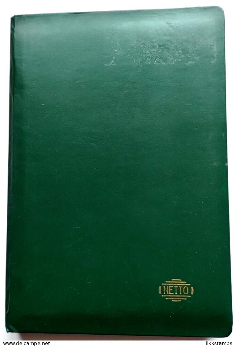 MEDIUM SIZE, GREEN, EMPTY, NETTO STOCKBOOK. #03314 - Large Format, Black Pages