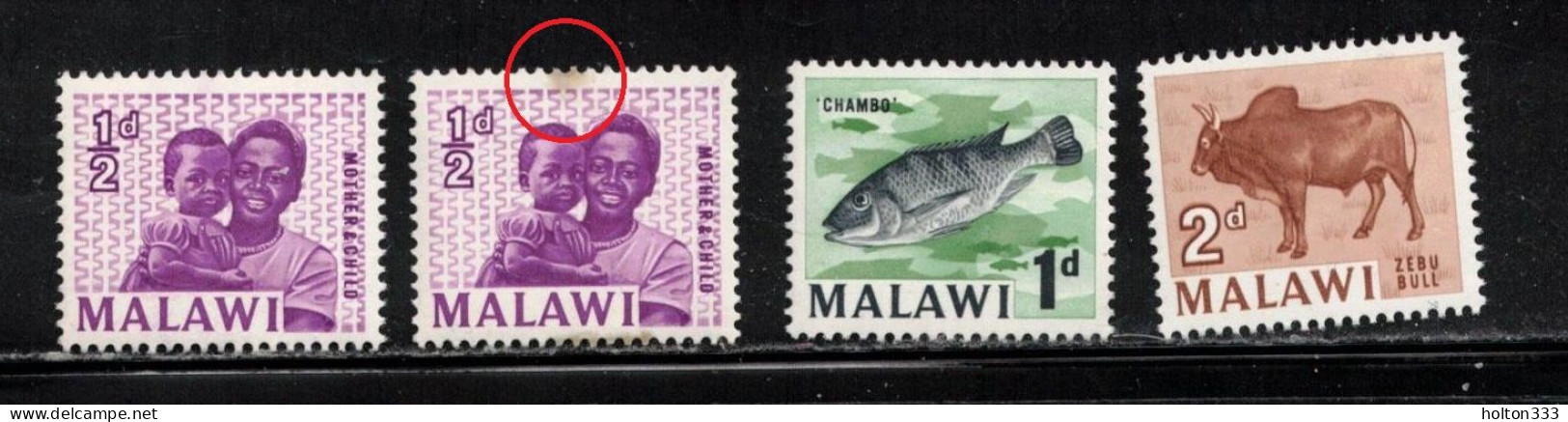 MALAWI Scott # 5-7 MH - 1 With Small Stain - Malawi (1964-...)