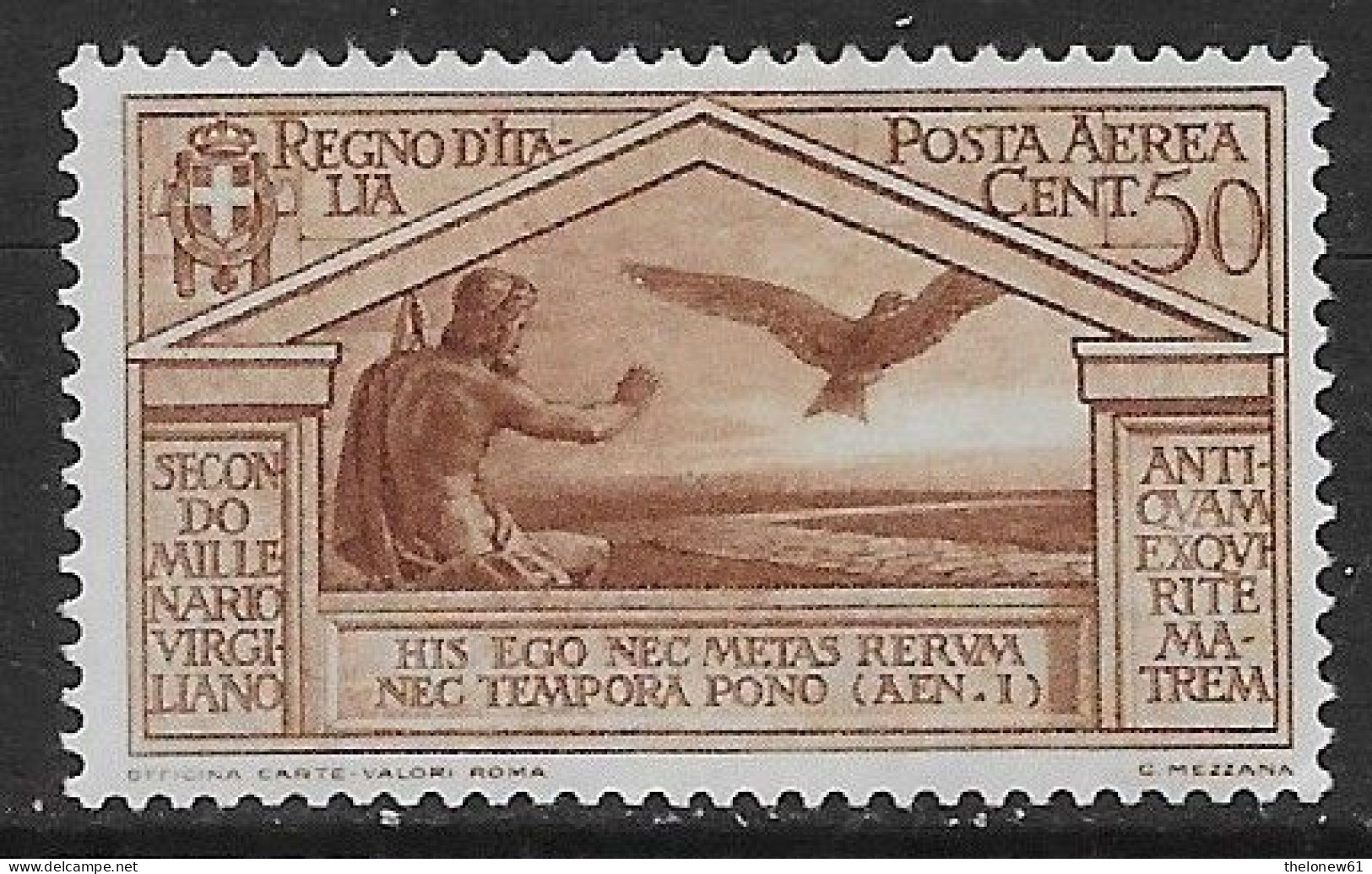 Italia Italy 1930 Regno Virgilio Aerea C50 Sa N.A21 Nuovo MH * - Correo Aéreo