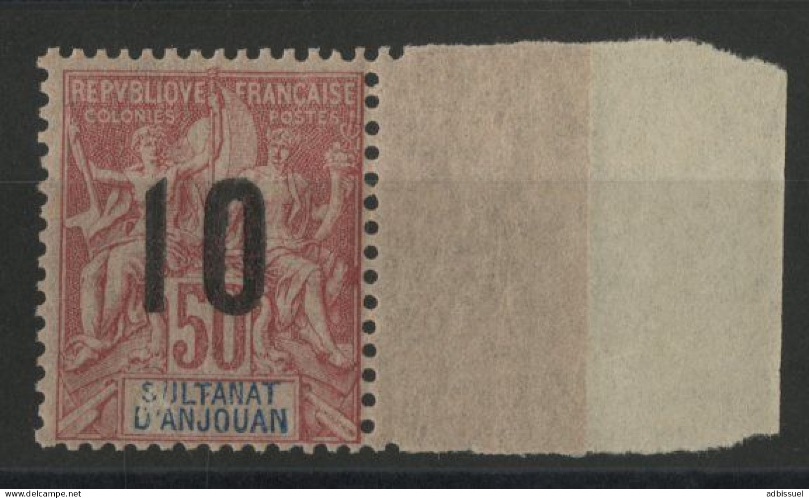 ANJOUAN N° 28 Neuf Sans Charnière ** (MNH) Avec Un Grand Bord De Feuille TB - Unused Stamps