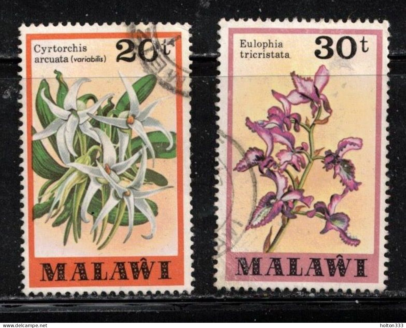 MALAWI Scott # 334-5 Used - Flowers - Malawi (1964-...)