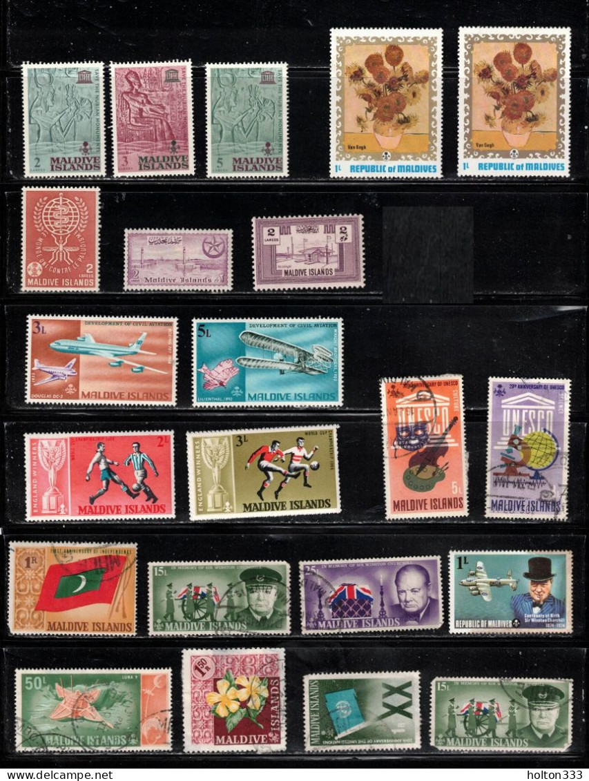 MALDIVES Lot Of MNH, MH & Used Stamps - Various Topics - Maldive (...-1965)