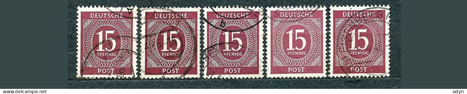 Germany, Allied Occup., 1946, Lot Of 243 Stamps From Set MiNr 911-937 - Used - Oblitérés