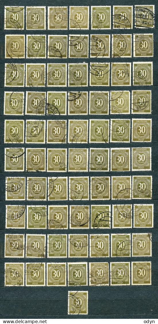 Germany, Allied Occup., 1946, lot of 243 stamps from set MiNr 911-937 - used