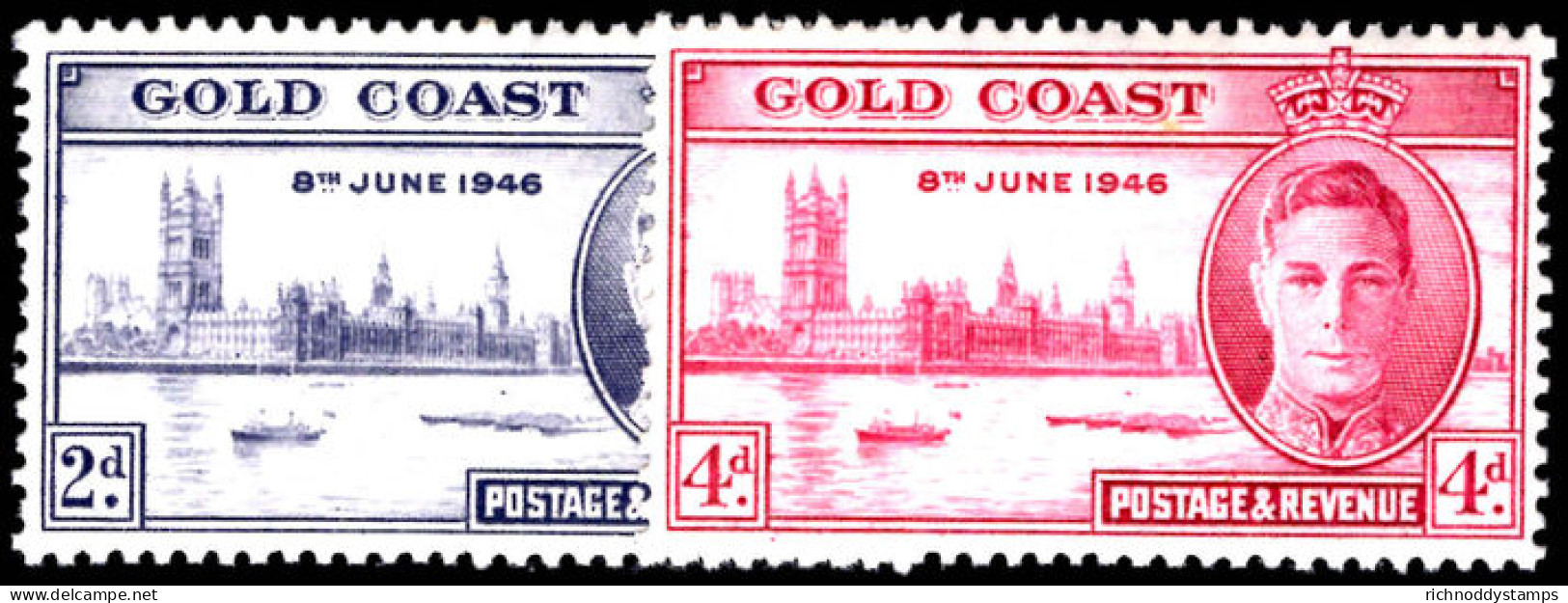 Gold Coast 1946 Victory Perf 13&#189; Lightly Mounted Mint. - Gold Coast (...-1957)