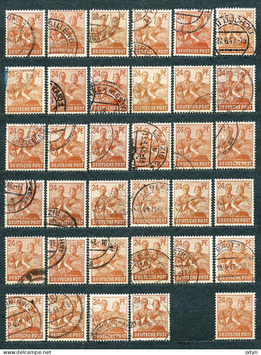 Germany, Allied Occup., 1947/48, lot of 229 stamps from set MiNr 943-962 - used