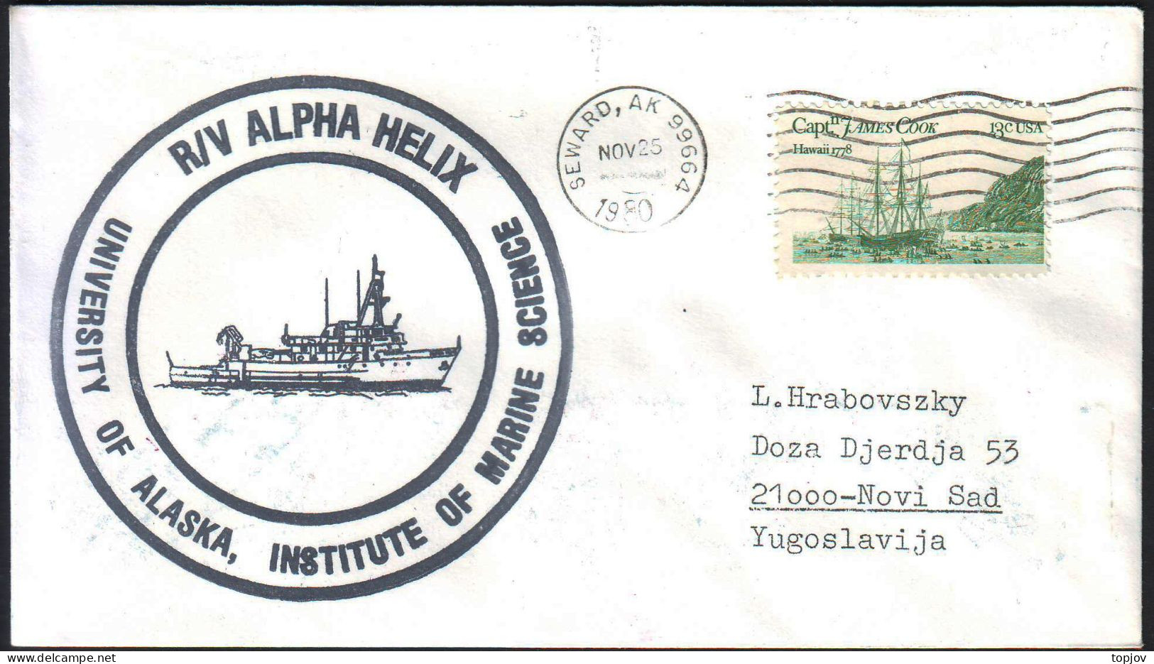 USA - SHIP  R/V  ALPHA  HELIX - ALASKA - 1980 - Expediciones árticas