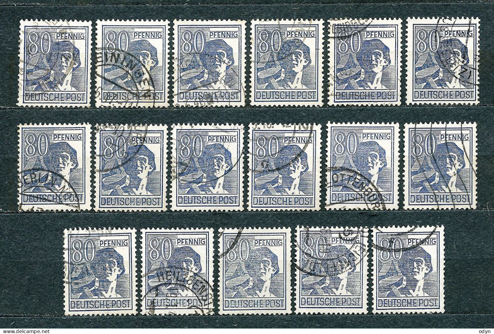 Germany, Allied Occup., 1947/48, Lot Of 102 Stamps MiNr 957 + 960 + 963-64 + 970 - Used - Afgestempeld