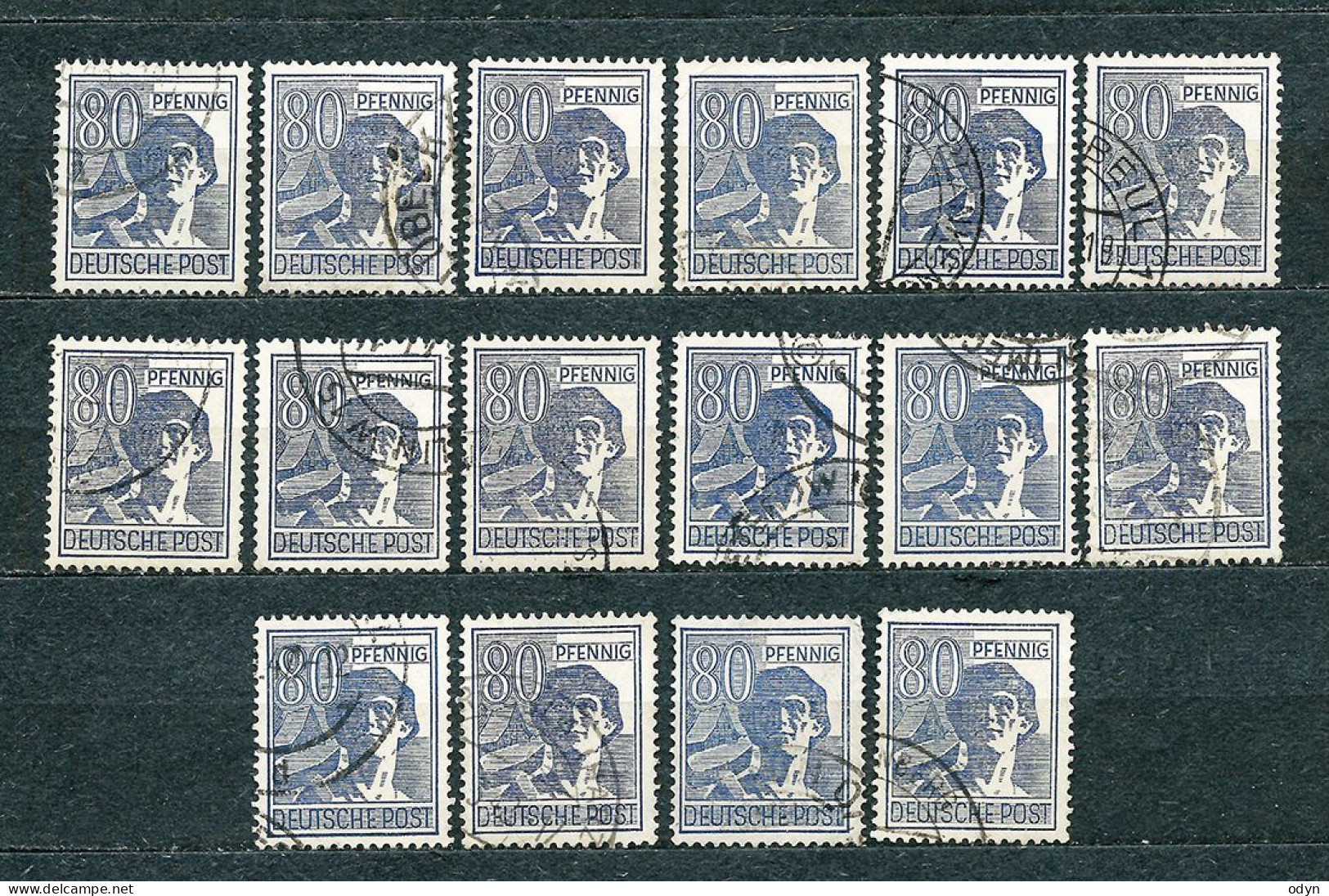 Germany, Allied Occup., 1947/48, Lot Of 102 Stamps MiNr 957 + 960 + 963-64 + 970 - Used - Gebraucht