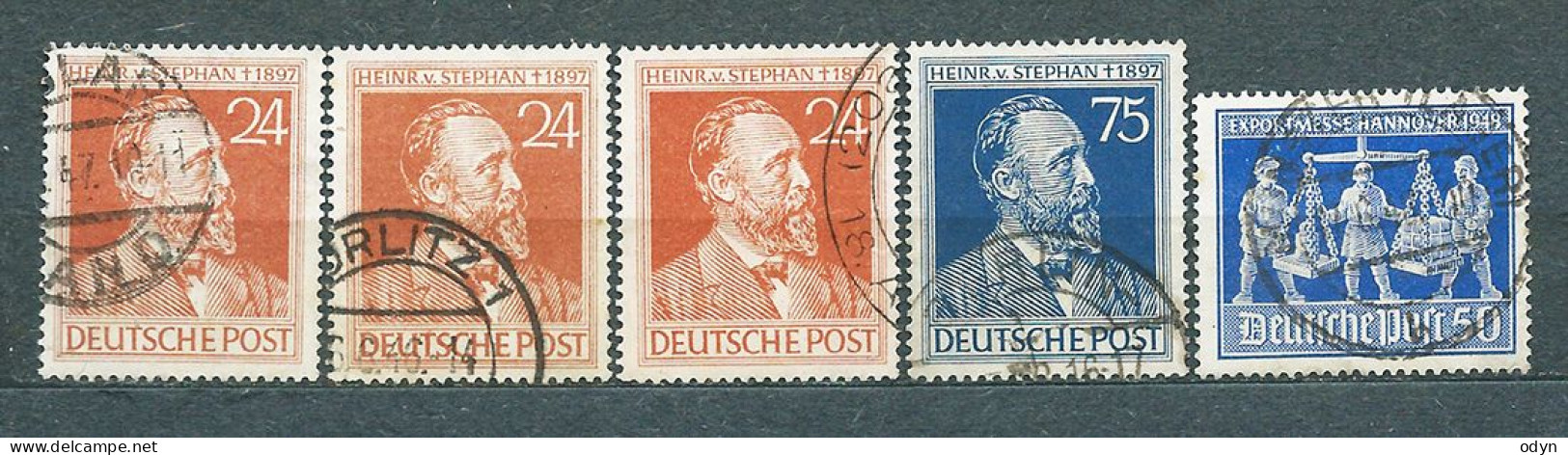 Germany, Allied Occup., 1947/48, lot of 102 stamps MiNr 957 + 960 + 963-64 + 970 - used