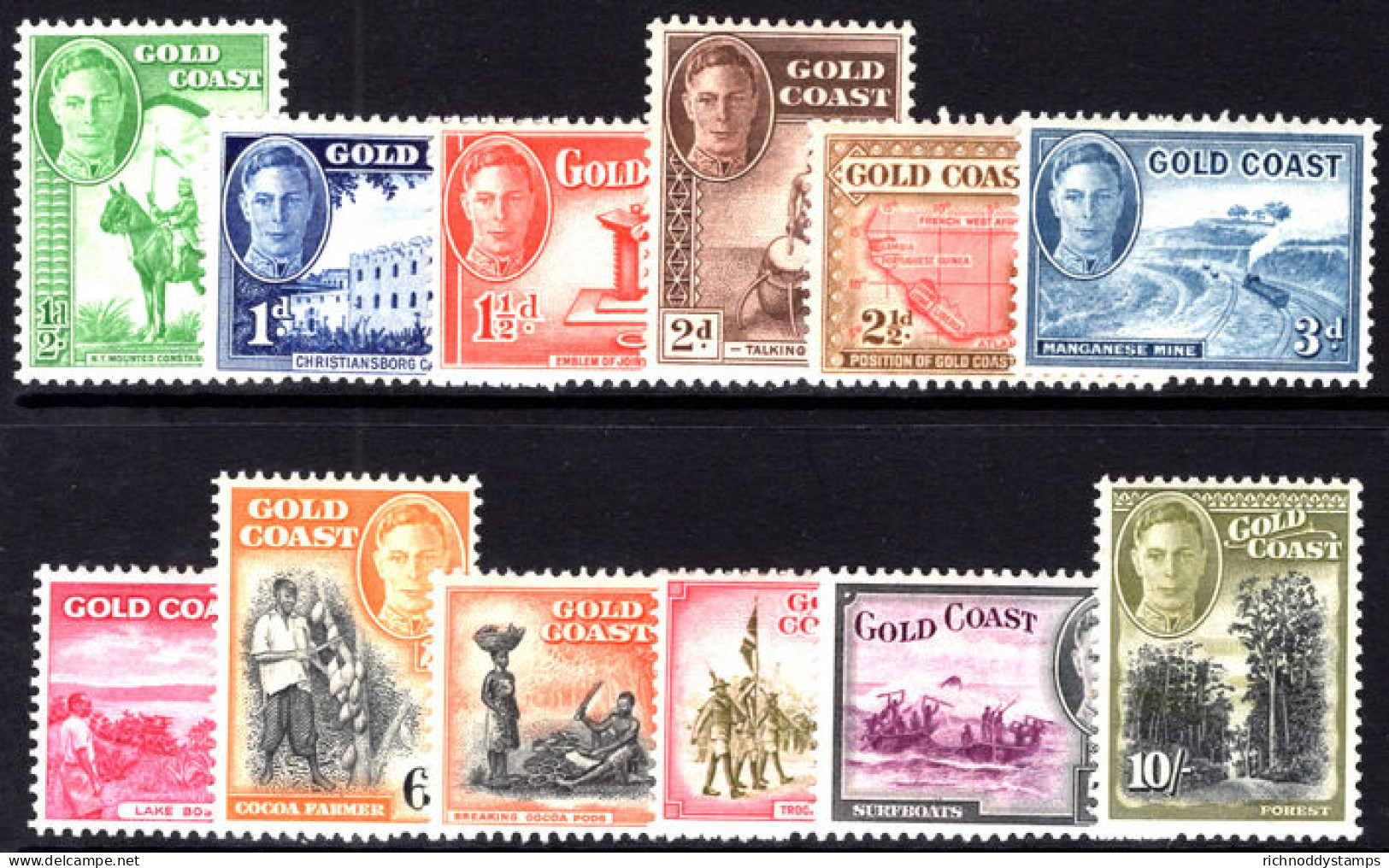 Gold Coast 1948 Set Lightly Mounted Mint. - Goldküste (...-1957)