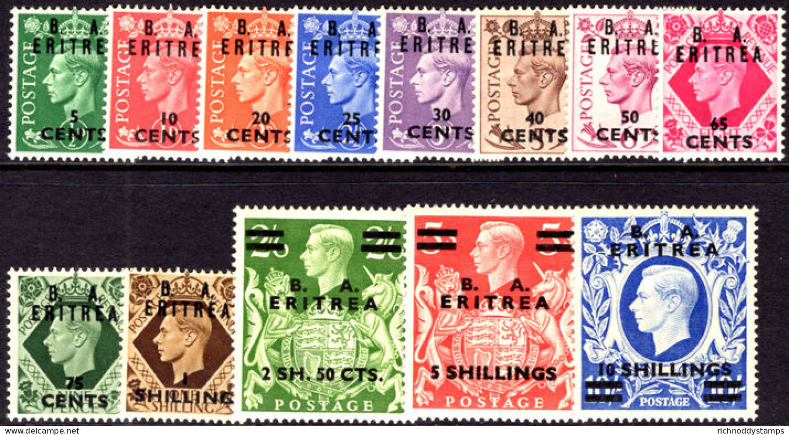 Eritrea 1950 Set Lightly Mounted Mint. - Saudi Arabia