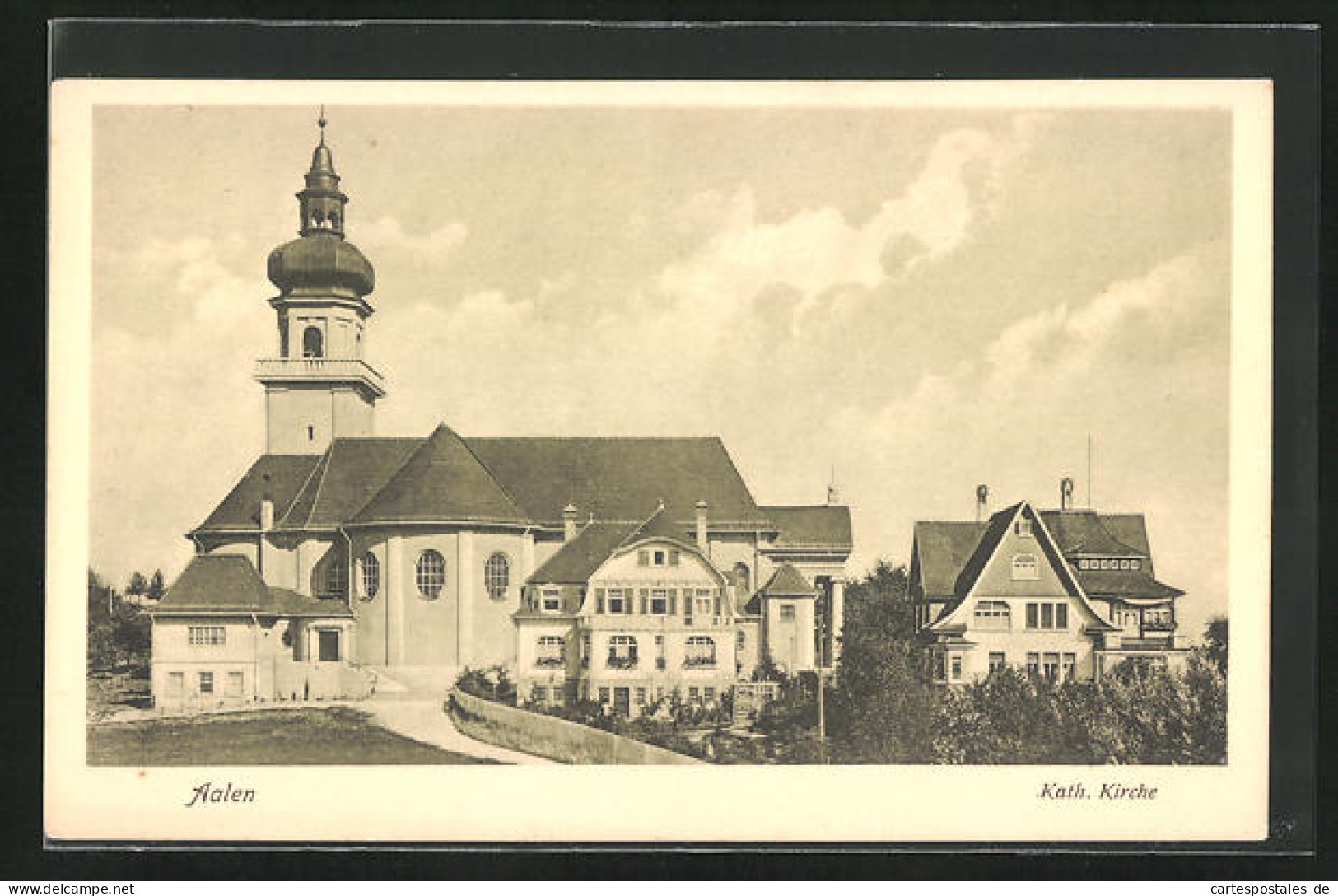 AK Aalen, Kath. Kirche Mit Umgebung  - Aalen