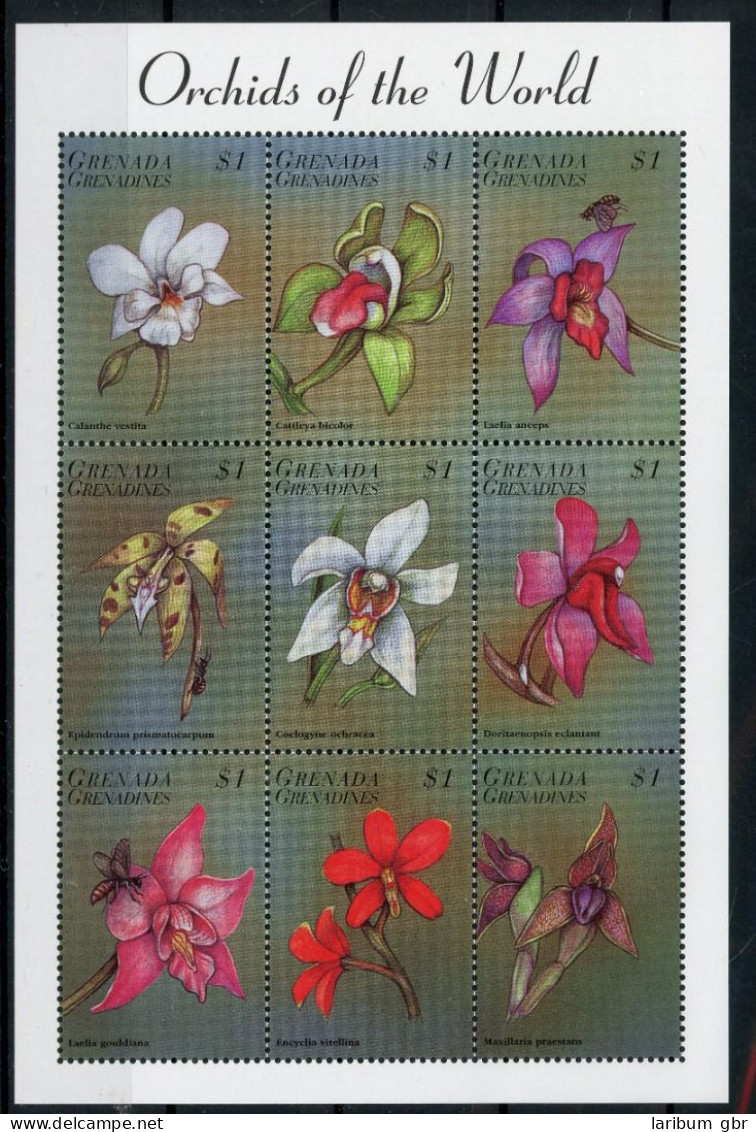 Grenada/ Grenadinen KB Mit 2715-2723 Postfrisch Orchideen #HB151 - Anguilla (1968-...)
