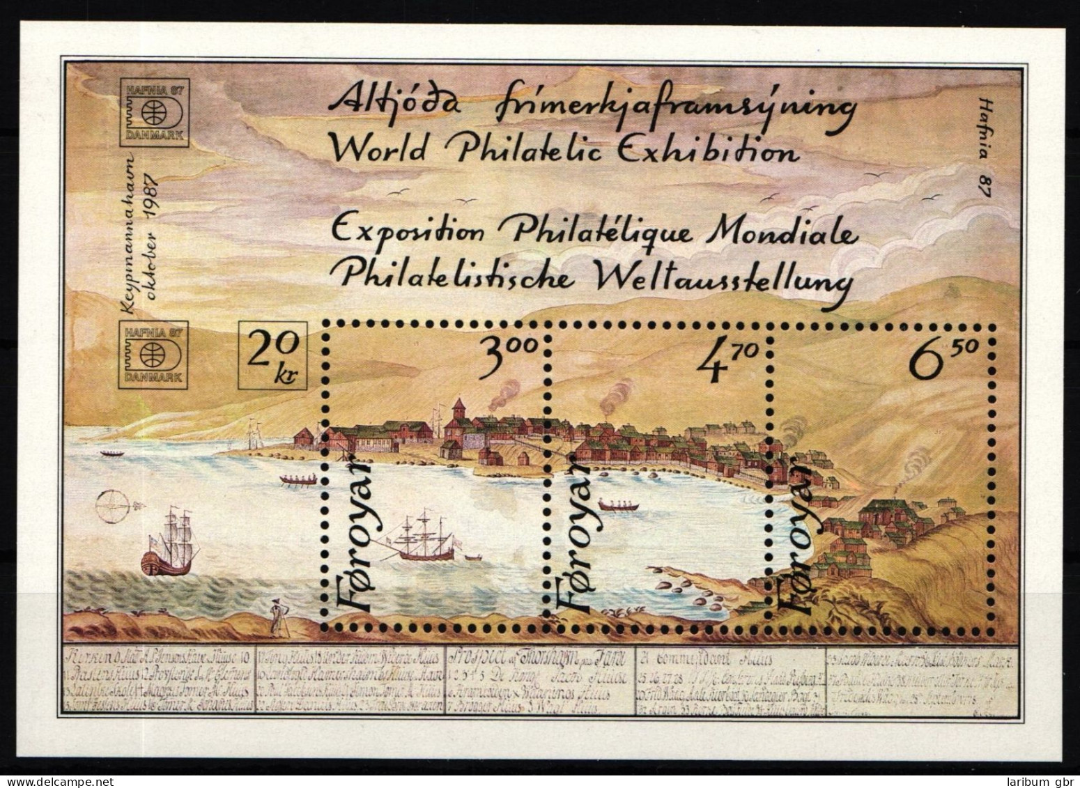 Färöer Block 2 Postfrisch Briefmarkenausstellung #IL877 - Féroé (Iles)