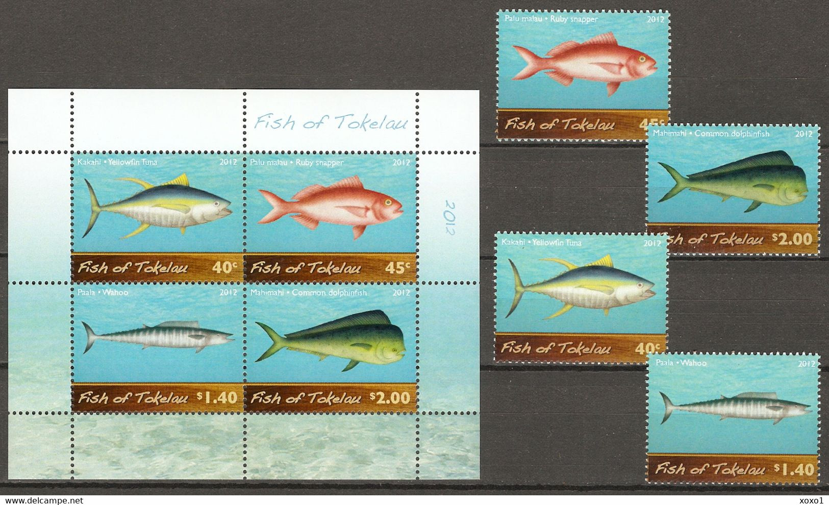 Tokelau 2012 MiNr. 428 - 431 (Block 48)  Marine Life Fishes 4v +s\sh MNH** 15.00 € - Tokelau