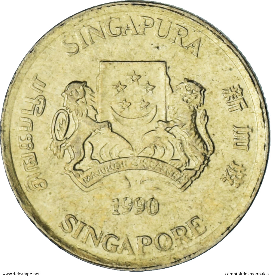 Singapour, 5 Cents, 1990 - Singapore