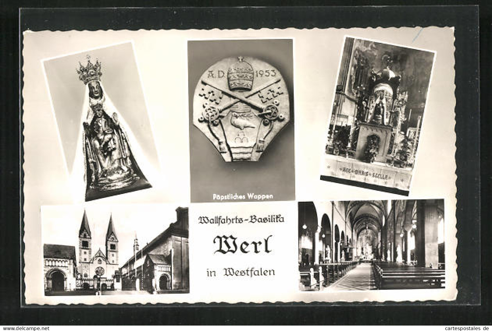 AK Werl, Wallfahrts-Basilika, Päpstliches Wappen  - Werl