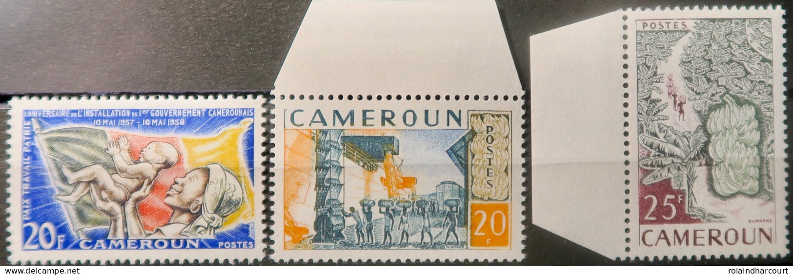 R2452/1795 - CAMEROUN (Administration Autonome) - 1958/1959 - Divers - N°296-308-309 NEUFS**(2t)/*(1t) - Unused Stamps