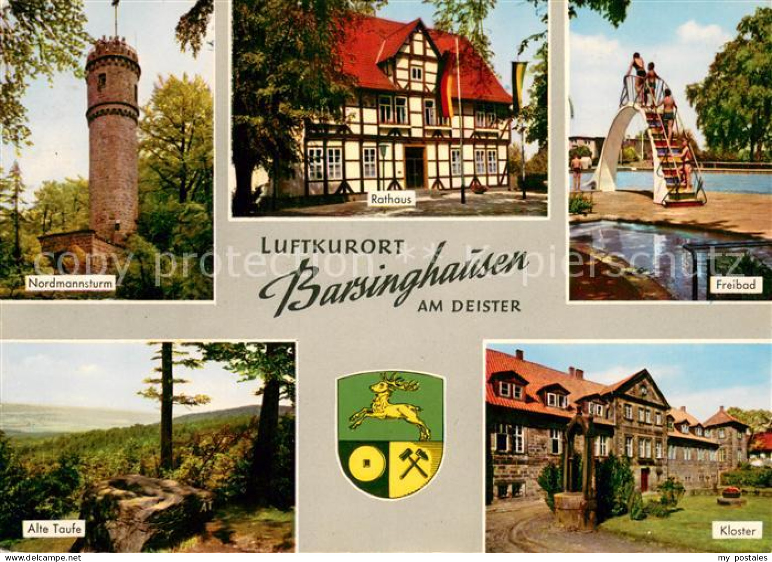 73671197 Barsinghausen Nordmannsturm Rathaus Freibad Alte Taufe Landschaftspanor - Barsinghausen