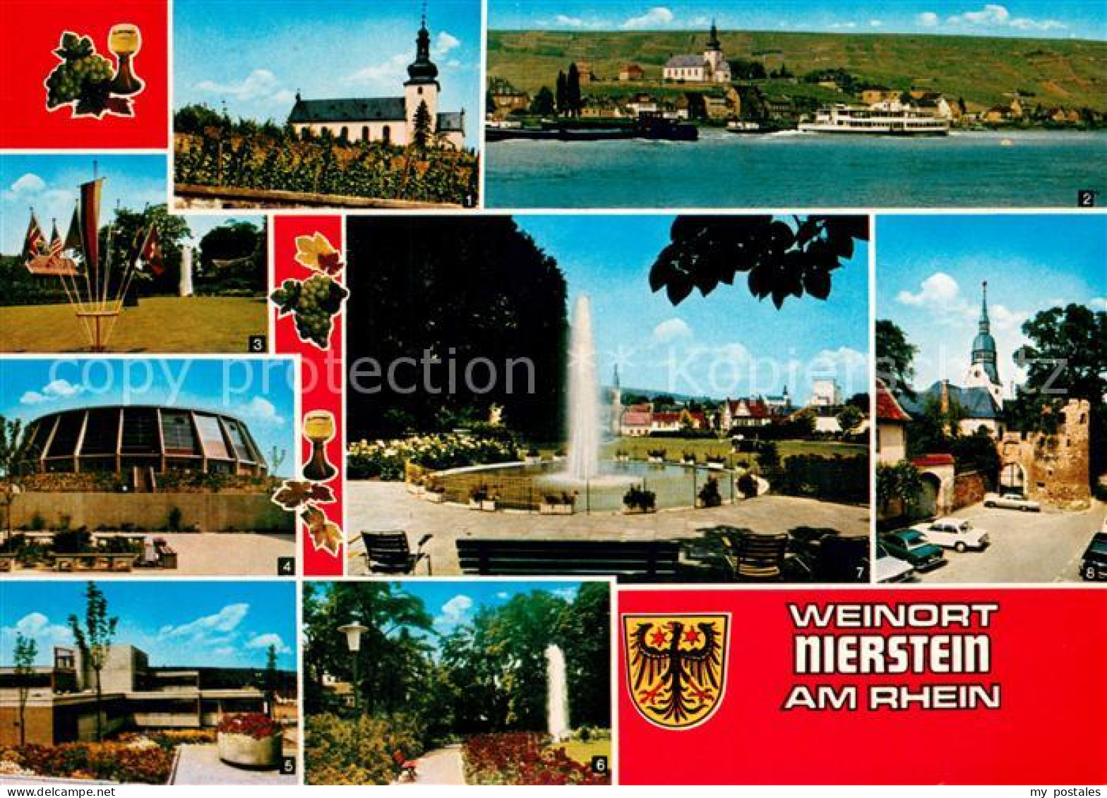 73670669 Nierstein Rhein St Kilians Kirche Rheinpartie Parkanlagen Sporthalle Re - Nierstein