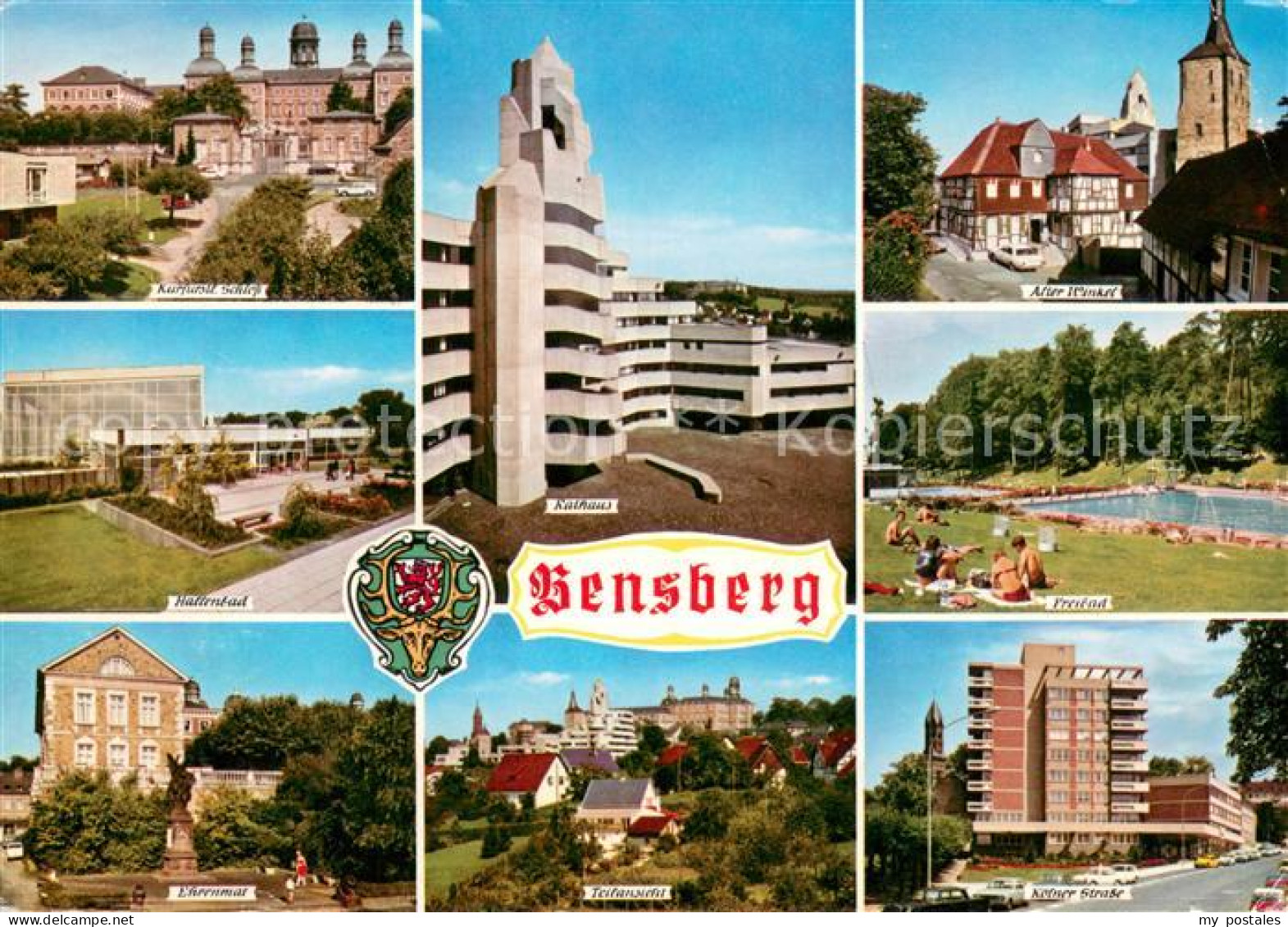 73670558 Bensberg Schloss Rathaus Turm Alter Winkel Freibad Hallenbad Ehrenmal K - Bergisch Gladbach