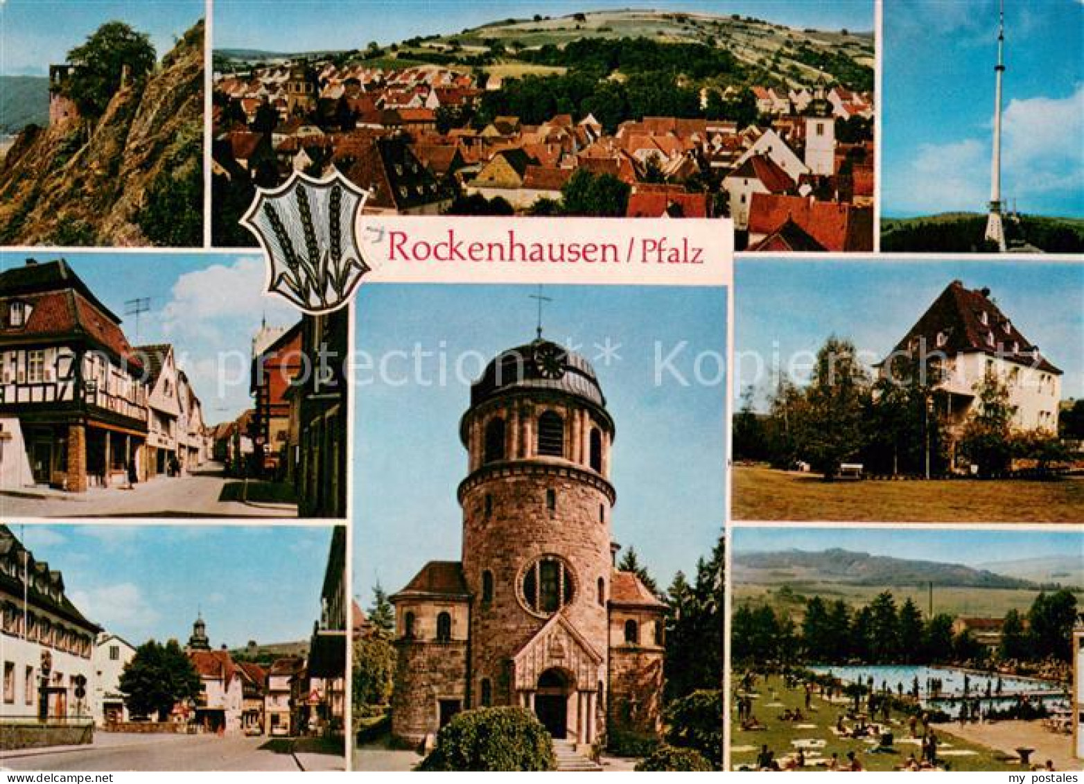 73670281 Rockenhausen Burg Panorama Ortspartien Kirche Schwimmbad Rockenhausen - Rockenhausen