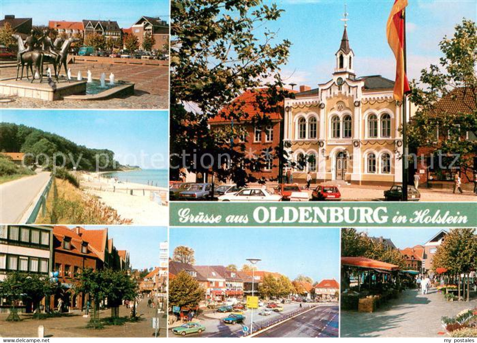 73670176 Oldenburg Holstein Reiterstandbild Rathaus Ortspartien Markt Oldenburg  - Oldenburg (Holstein)