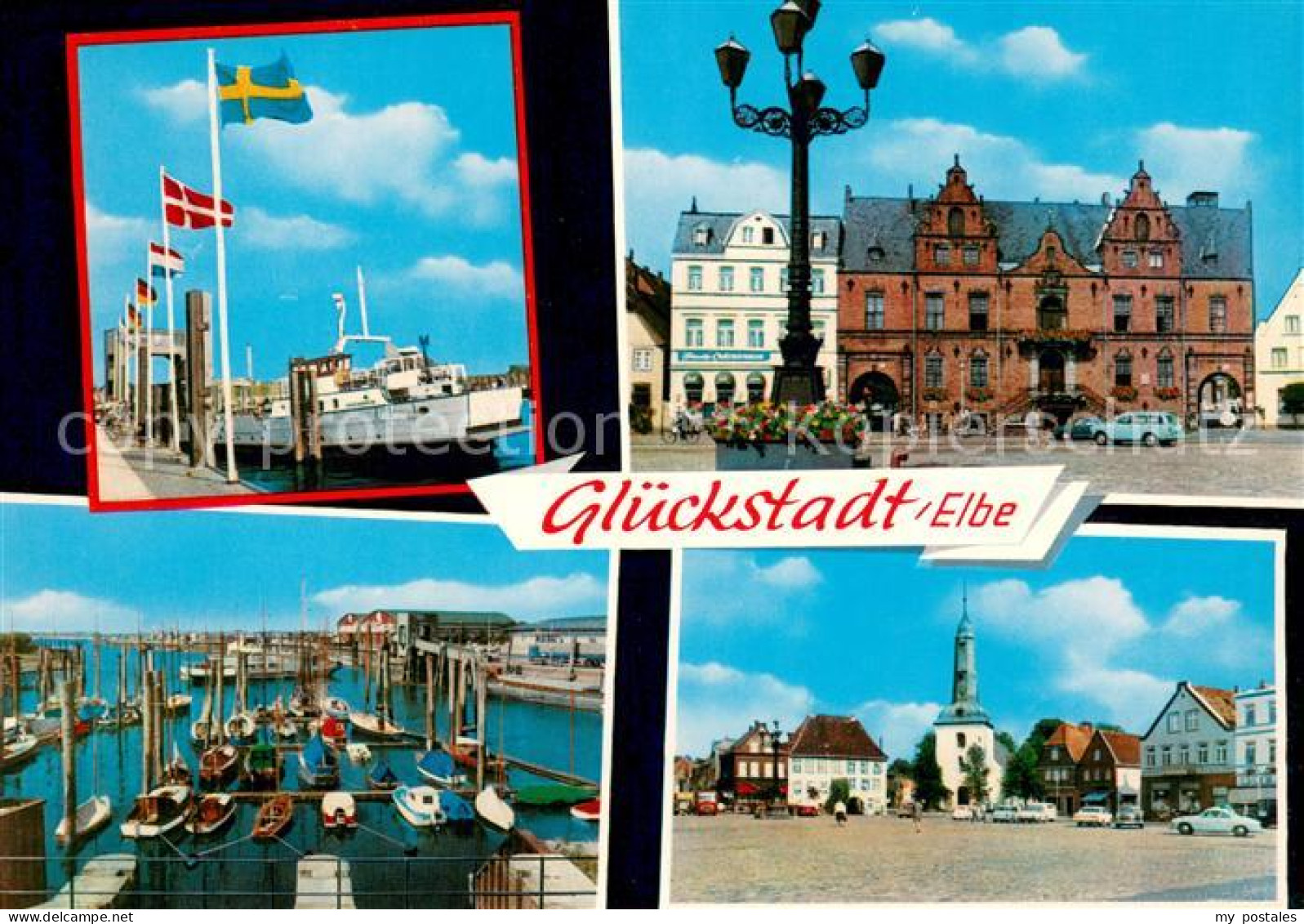 73670166 Glueckstadt Faehranleger Rathaus Yachthafen Ortsansicht Glueckstadt - Glueckstadt