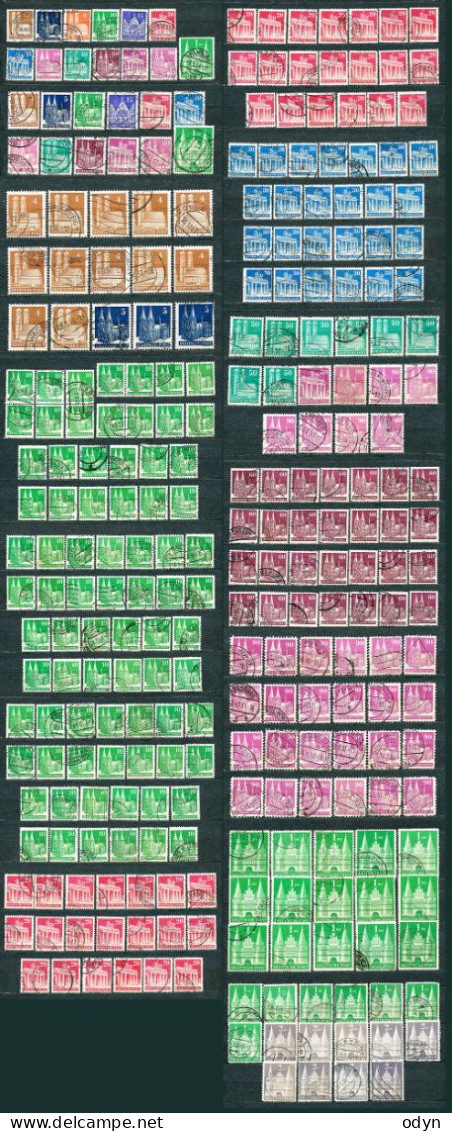Germany, Am/Brit Zone 1948, Lot Of 282 Stamps From Set MiNr 73 Eg - 97 Eg - Used - Usati